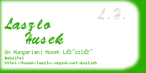 laszlo husek business card